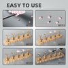 BPrettier Nail Holder for Painting Nails 2 Set Super Magnetic Nail Stand for Press on, Press on Nail Stand with 96 Pcs Reusable Sticky Putty for Nail Art Display Home & Salon Use.(Wood & Gold)