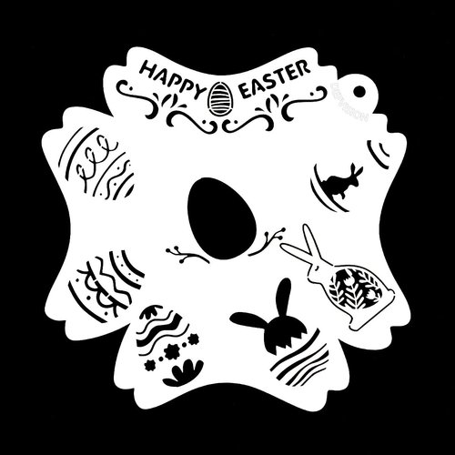 Depvision Reusable Easter Face Paint Stencils for Face Body Art Painting Bunny Face Paint Stencils Halloween Party Makeup Stencils (Easter)