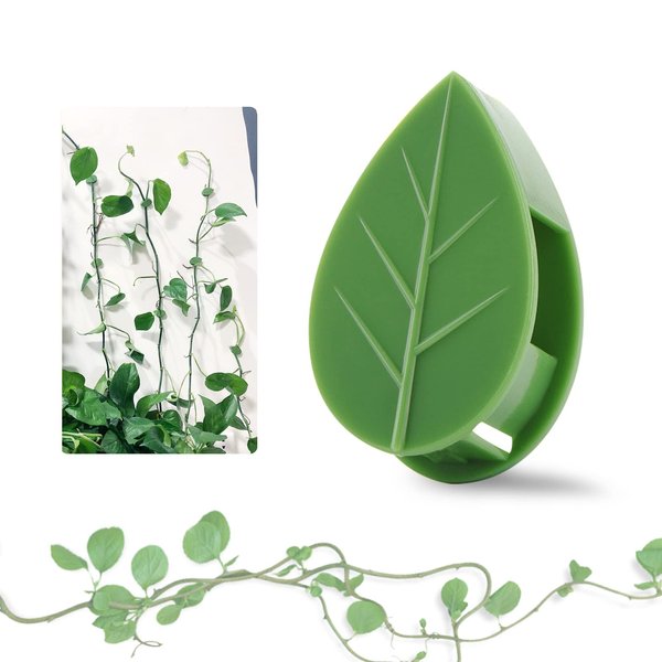 Kaoolaa Plant Clips for Climbing Plants（40 Pack）, Self-Adhesive Fixer, Plant Climbing Wall Fixture Clips for Supporting Stems Grow Upright, Vines Traction, Cable Wire Fixing