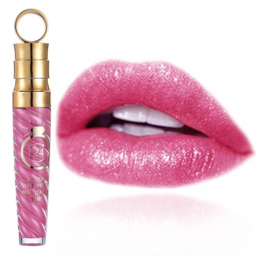 Edanta Matte Lipstick Glitter Liquid Lipsticks Metallic Lip Gloss Velvet Cream Lipgloss Waterproof Long Lasting Lips Makeup Cosmetis for Women and Girls Pack of 1 (Pink 19)