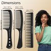 Boorika Wide Tooth Comb – Smooth & Sturdy Wide Tooth Comb for Curls – Curl Comb for Long Wet or Curly hair - Heat Resistant & Anti-Static Styling Comb (Pack of 3)