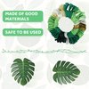 Amandir 163Pcs Jungle Party Balloons Garland Arch Kit, Gold Lime Green Balloons with Artificial Tropical Palm Leaves for Dinosaur Safari Party Decorations Wild One Birthday Party Supplies