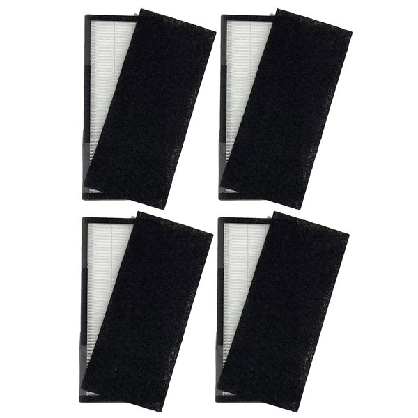 Nispira 3-in-1 True HEPA Carbon Pre Filter Replacement Compatible with T300 T100 Air Purifier. Compared to Part TF30, Pack of 4