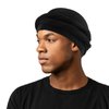 Jaeskeclip Turban Durag Men,Modal for Men Elastic Head Wrap,Black Stylish Breathable Turban Pre Tied for Dating, Running, Climbing, and Playing Ball(size:M)