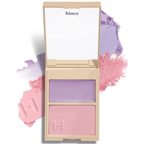 HINCE True Dimension Layering Cheek #L003 DREAMLIKE - Cream & Pressed Powder 2 Different Shades & Textures - Silky Seamless Long Lasting Blush Makeup - Silver Lavender & Bright Pink Color