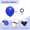 FOTIOMRG 120pcs 5 inch Royal Blue Balloons, Small Royal Blue Latex Party Balloons Helium Quality for Birthday Graduation Baby Shower Baseball Nautical Wedding Party Decorations (with Blue Ribbon)