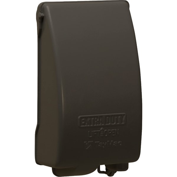 TayMac MX4280Z EXTRA DUTY Bronze 1-Gang Expandable Weatherproof In-use 3-1/4-in. Electrical Outlet Cover for Home Improvement, Outdoor Outlet Cover for Electrical Box, UFAST Configuration