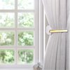 Curtain Holders Gold Curtain Holdbacks Self Adhesive Drapery Curtain Tiebacks L Shaped Curtain Hooks Nordic Style Window Treatment Holdbacks for Home Office Decorative Curtain Decor (White, 2 Pcs)