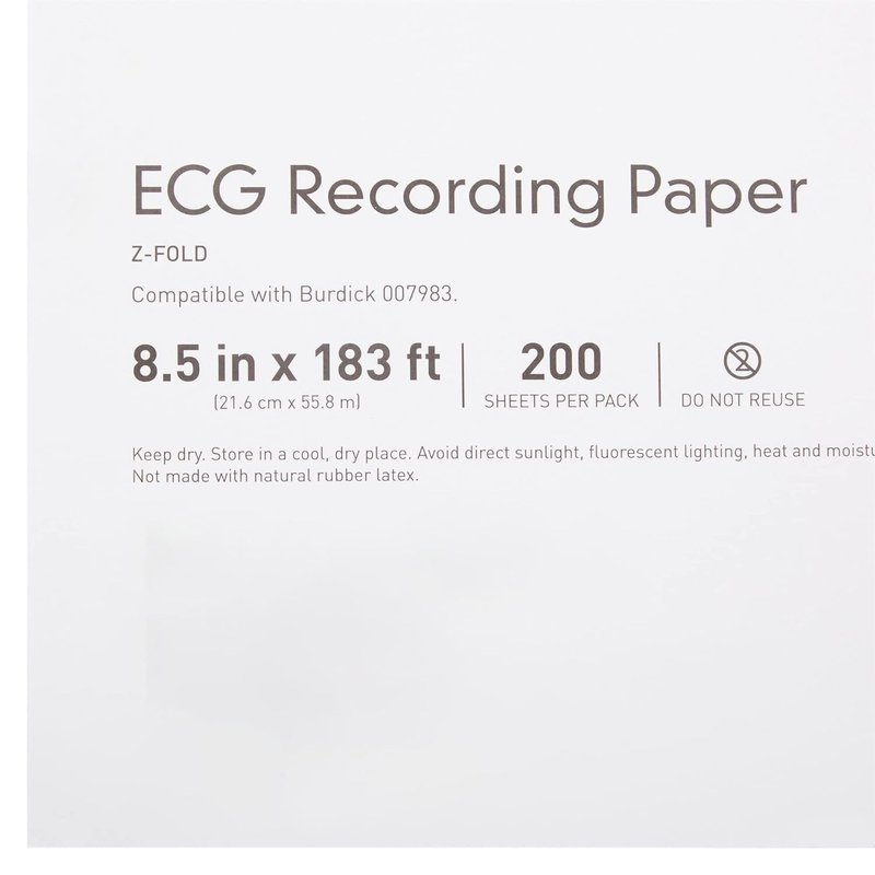 ECG Paper Depot ECG Diagnostic Recording Paper, Red Grid Thermal Paper ...