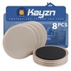 Furniture Sliders for Carpet, 8 Pcs 7" Round Furniture Moving Sliders, Heavy-Duty Furniture Movers - Reusable Carpet Sliders, Move Any Item Quickly, Easily and Safe!