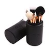 Z'OREYA Premium Travel makeup brush set 12 pieces essential Cosmetic tools Synthetic Hair Foundation Powder Eye Cosmetic brushes With Black Holder