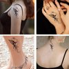 Dopetattoo 6 Pcs Hummingbird Flower Temporary Tattoos Hands Party Favors for Kids Fake Face Tattoos