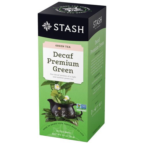 Stash Tea Decaf Premium Green Tea - Decaf, Non-GMO Project Verified Premium Tea with No Artificial Ingredients, 30 Count (Pack of 6) - 180 Bags Total