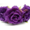Sanrich Rose Flower Crown Fake Flower Crowns Headbands For Women Girl Rose Floral Head Piece Maternity Photoshoot Realistic Hair Crown Pet Headband Flower Wreath (purple)