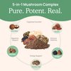 Real Mushrooms 5 Defenders Powder - Organic Mushroom Extract w/Chaga, Shiitake, Maitake, Turkey Tail, & Reishi - Supplement for Brain, Focus, & Immune Support - 45 Servings