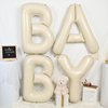 Letter Balloons Beige,40 Inch Letter R Balloons,A-Z Alphabet Name Foil Balloons,Big Single Cream Aluminum R Word Balloons Helium for Birthday,Anniversary,Baby Shower,Wedding Party Supplies Decorations