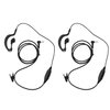 abcGoodefg 1 Pin 2.5MM Walkie Talkie Earpiece Headset with Mic PTT, G Shape Two Way Radio Earpiece compatible with Motorola Radios Cobra Talkabout MH230R MH230TPR MR350R MS350R MT350R (2 Pack)