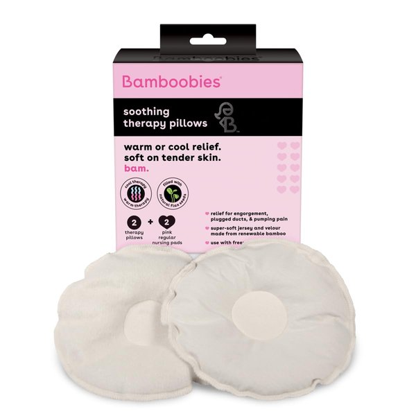 Bamboobies Women’s Soothing Nursing Pillows, Natural, Heating Pad or Cold Compress for Breastfeeding, Made in the USA