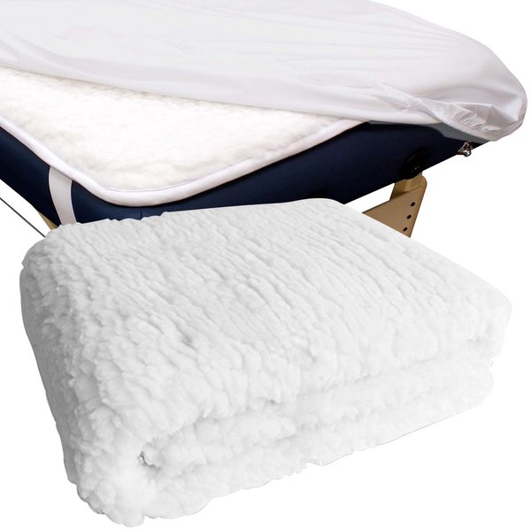 NRG Fleece Massage Table Pad Hypoallergenic Fleece Massage Pad Cushion for Massage Table - Soft 1-inch Thick Fleece Massage Pad for Bed - Perfect for Massage Tables, Lash Beds, & Esthetician Beds