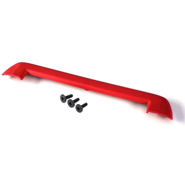 Traxxas 8912R Tailgate Protector, Red/ 3x15mm Flat-Head Screws (4)