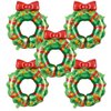 HBLHBLMI Christmas Wreath Balloons for Christmas Party Supplies Birthday Party Decorations - 5Pcs
