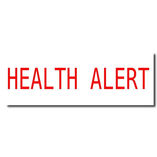 Office Stamp - Large Health Alert Rubber Stamp with Durable Wood Handle, Ideal for History Teachers, 7/8 x 2-1/4 Size - Easy-to-Use Stamp for Office and Educational Use, Essential Office Supply