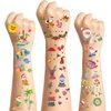 Yobbai Glitter Temporary Tattoos for Kids, 150 Patterns (12 Sheets) Waterproof Temporary Tattoos Stickers for Christmas, Christmas Tree, Snowman, Elk, Santa Claus, etc. Boys and Girls Party Supplies