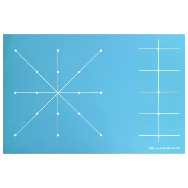 Full Line Stencil - Machine Quilting Guide - Template to Create Block Designs and Borders for Free Motion Quilting, Domestic Machine Quilting, Hand Quilting, Long-Arm Quilting (30595)