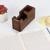 Multibey Natural Eco-Friendly Walnut Wooden 1 Inch Core Desktop Adhesive Tape Dispenser Cutter with Tape Office School Gift Idea (Walnut)