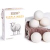Friends Forever Wool Dryer Balls 6-Pack XL Size-Reusable Natural Fabric Softener, Saves Drying Time & Reduces Clothes Wrinkles