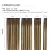 FUBILI Clip in Hair Extensions Chestnut Brown Balayage to Platinum Blonde Mix Brown Real Human Hair Medium Brown Ombre Hair Extensions Remy Human Hair Clip in Extensions 14Inch 7Pcs 105g