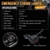 OPL5 2PCS 70 inch Amber White Emergency Truck Running Board Strobe Lights Strip 1152 LED Waterproof Flexible Flashing Warning Hazard Safety Light Strip for Pickup Trucks Snowplow (70 Inch Amber White)