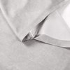 Lush Decor Baby Printed Linen Textured Solid Crib Skirt, Gray 52"L x 28"W + 16" Drop