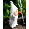 Karoter Middle Finger Figurine Decorations, Naughty Smoking Wizard Gnome, 5.9 Inch , Garden Statue Outdoor, Funny Figurine for Lawn Yard Balcony Porch Patio Home Ornaments Outdoor