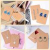 Earring Cards for Selling Including 120 Pcs Earring Holder Cards, 120 Earring Packaging and 240 Pcs Earring Backs, for Necklace/Jewelry Display, Jewelry Packaging 3.5x2.4 Inches (Brown)