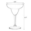 Suwimut 6 Pack Stemmed Plastic Margarita Glasses, 10oz Unbreakable Clear Plastic Margarita Cup Reusable Party Drinking Glasses Goblet for Wine, Cocktail, Martini, Margarita