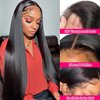 SUNKASA Straight Lace Front Wigs Human Hair 30inch 13x4 HD Transparent Lace Front Wigs for Women 180% Density Black Glueless Lace Frontal Wig Human Hair Pre Plucked With Baby Hair