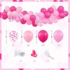 21st Birthday Decorations for Her, Pink Champagne Wine Bottle 21st Birthday Party Decoration for Women, RIP Fake ID Banner, Cake Topper, Pink Balloons Garland for Girls 21st Birthday Party Supplies