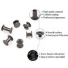 Alloypro 90 Sets Chicago Screws Assorted Kit 6 Sizes Gun Metal Leather Rivets 3/16(5mm) Screw Rivets Phillip Head Book Binding Posts Nail Rivet Chicago Bolts for DIY Leather Craft (5 x 4,5,6,8,10,12)