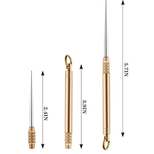 OUCUO Cigar Puncher Stainless Steel Creative Portable Cigar Draw Enhancer Cigar Punch Cigar Accessories Tool Travel Mini Nubber(Gold)