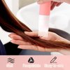 PEUTIER 4-pack of 2.8oz Soft Silicone Hair Root Comb Applicator Bottles for Hair Oil, Hair Dye, Hair Oiling, Scalp Oil Application with Brush (Pink & Grey)