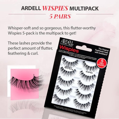 Ardell False Eyelashes Wispies Black, 2 pack