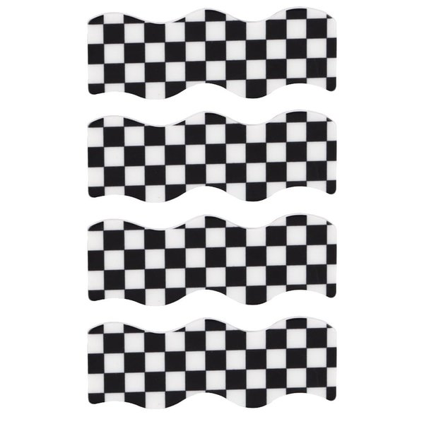 Checkered Flat Hair Clip for Women Black and White Wavy Edge Alligator Clips Creaseless Barrettes Decorative Hair Clips Cute Gifts for Women Girls Hairstylist Essentials 4 Pack