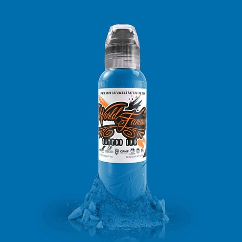 World Famous Blue Tattoo Ink, Vegan and Professional Ink, Made in USA, Bangkok Blue, .5 oz