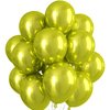 Chrome Yellow Balloons 12 Inch, Double-Layered Metallic Yellow Balloons, Shiny Thick Chrome Metallic Yellow Latex Helium Balloons for Birthday Wedding Graduation Party Decoration Supplies