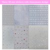 ROFIBUT Shiny Crystal Star Nail Stickers White Silver Stars Nail Decals 3D Self-Adhesive Glitter Laser Silver Star Nail Designs Sticker for Women Girls Acrylic Nails Manicure Decorations 6 Sheets