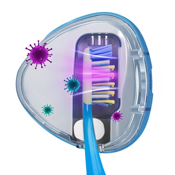 TAISHAN UV Sanitizer Toothbrush Case，Rechargeable Portable Mini Holder with Mirror,Fits All Toothbrushes for Electric and Manual,Safety Feature Home Travel