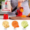 Cheese Grater Rotary, Rotary Grater for Kitchen, Kitchen Grater Vegetable Slicer with 3 Drum Blades, Fast Cutting Cheese Shredder for Vegetables and Nuts
