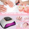 UV LED Nail Lamp, 300W Professional UV Nail Dryer Light for Gel Nails with 72 Beads, Fast Curing Gel Polish Lamp Auto Sensor 4 Timer Setting, Nail Art Drying Tools for Fingernail and Toenail