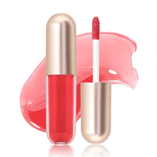 KISSIO Plumping Lip gloss,Glossy and Cool,Make Lips Plump and Moisturizing,Lip Gloss contains Peppermint and Beeswax,Cruelty Free,0.19 oz.(05#Dogwood)